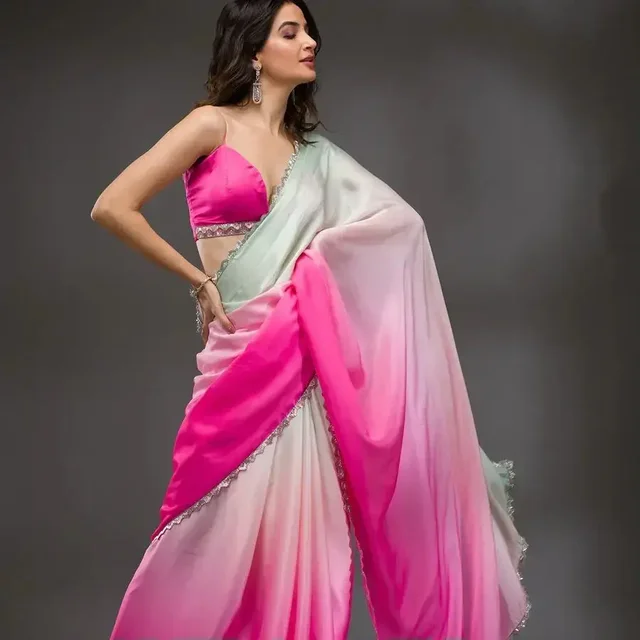 *Presenting You Most Beautiful Latest Crape Silk Saree Collection*