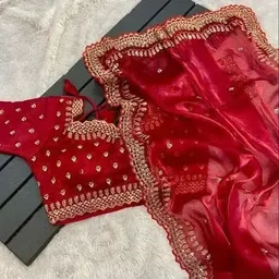 Jimmy choo Red Jimmy Choo Designer Saree - Red
