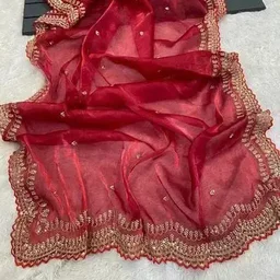 Jimmy choo Red Jimmy Choo Designer Saree - Red