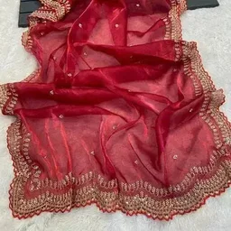 Jimmy choo Red Jimmy Choo Designer Saree - Red