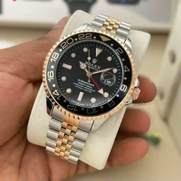 Rolex GMT full Bazel 43mm Wrist Watch For Mens - Silver Black