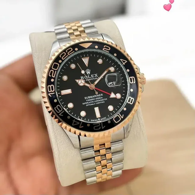 Rolex GMT full Bazel 43mm Wrist Watch For Mens - Silver Black