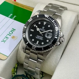 Rolex Watch for Men – Luxury Timepiece - silver black