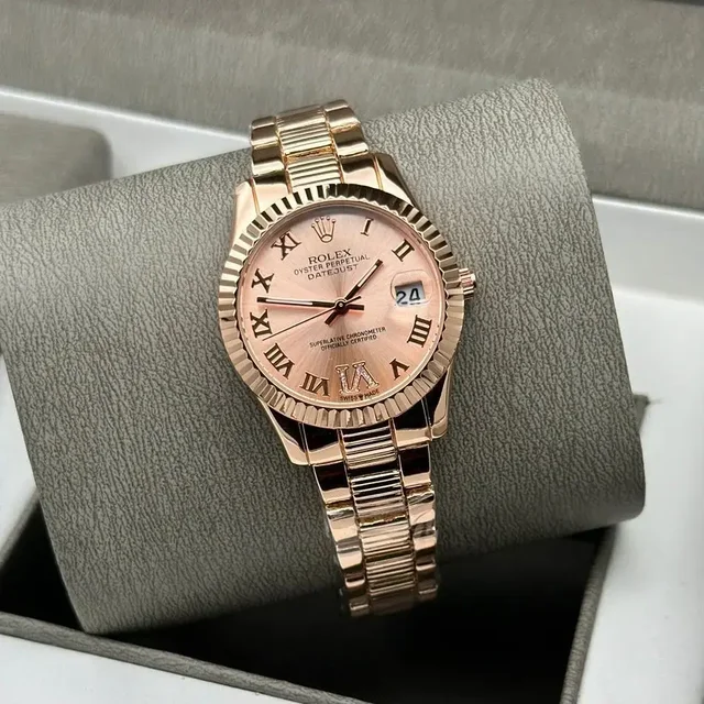 Rolex Women’s Official Watch – Luxury Stainless Steel Timepiece - rose gold