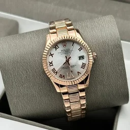 Rolex Women’s Official Watch – Luxury Stainless Steel Timepiece - rose gold