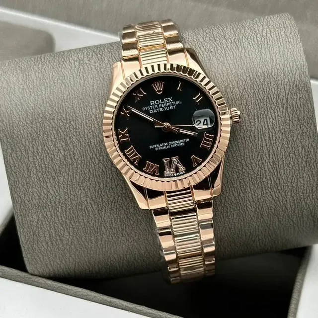 Rolex Women’s Official Watch – Luxury Stainless Steel Timepiece - rose gold