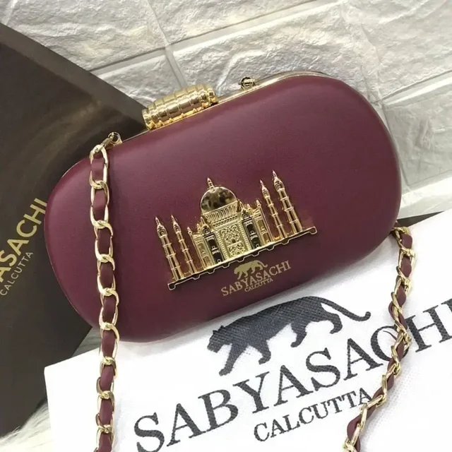 Sabyasachi Taj Clutch Limited Edition Replica - maroon