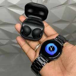 Samsung Smartwatch with samsung buds combo pack - Black