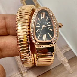 Bvalgarie Silver And Gold Snake Dial,power Full Japaneese Machinery And Stainless Steel - silver