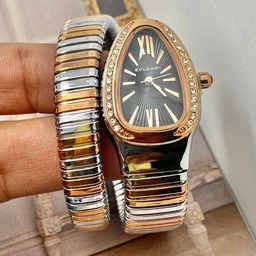 Bvalgarie Silver And Gold Snake Dial,power Full Japaneese Machinery And Stainless Steel - silver