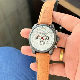 tag heuer carrera cr7 7aa mens chronograph watch - brown