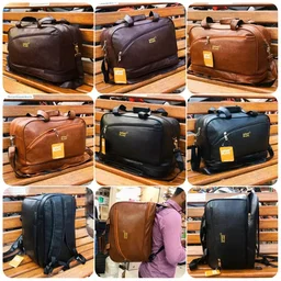 Travel DUFFLE Bag , 6 Compartments For Men's And Women's - brown