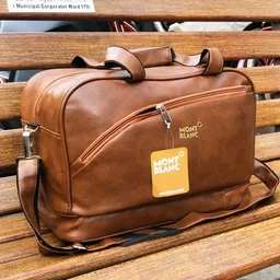 Travel DUFFLE Bag , 6 Compartments For Men's And Women's - brown