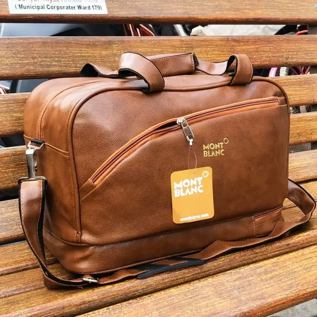 Travel DUFFLE Bag , 6 Compartments For Men's And Women's - brown