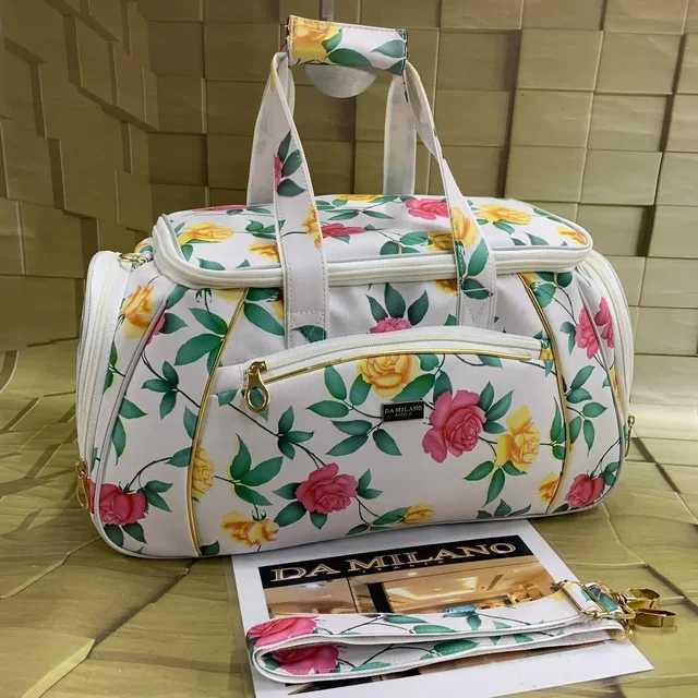 Traveling, Jeambag In Shoulder Carry With Adjustable Long Belt - White