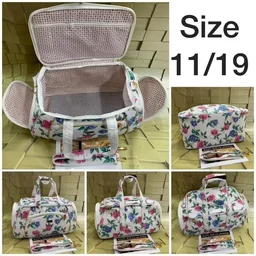 Traveling, Jeambag In Shoulder Carry With Adjustable Long Belt - White