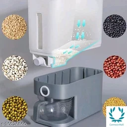 Rice Storage Container 10kg Gray Colour - 10kg, Blue, 1 Pc