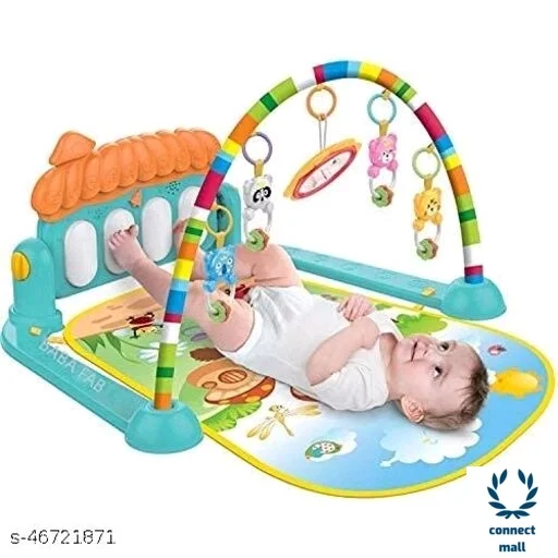 BABA FAB 2 IN 1Musical Keyboard Piano BABY GYM MAT RACK & Fitness