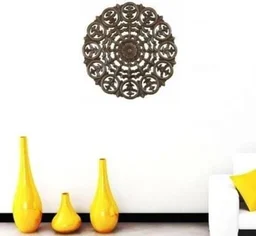 VAS Collection Home Handicraft Wood Mandala Print Circle Toran/Wall Decor/Wall Hanging For Home, Office and Botico 30 inch - (Length×Breadth ×Height)60cm×60×60cm, Green, Wood, 3