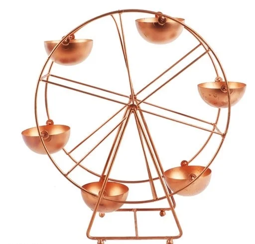 AAMAYA DECORS Handicraft Carrosolle Design Tealight Candle/Diya Holder
