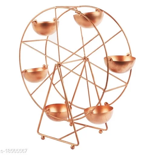 AAMAYA DECORS Handicraft Carrosolle Design Tealight Candle/Diya Holder