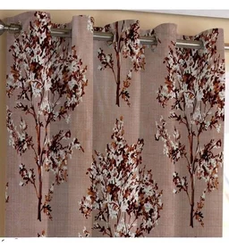 3D Printed Polyester Room Darkening 7Feet Door length Curtains (Pack Of 3)