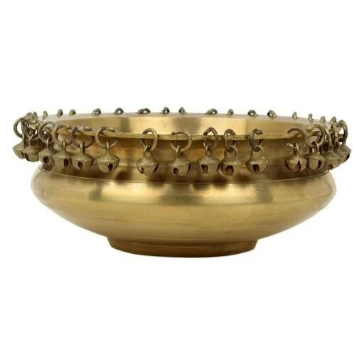 JAINART VILLA Trendy Brass Flower Pot for Home/ Office/ Entrance/ Festival /Wedding /Gifting