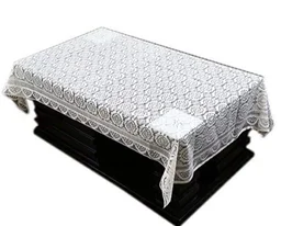 Reversable Cotton 5 Seater Sofa Cover With 6 Pieces Arms cover And 1 Center Table Cover Use Both Side, Living Room, Drawing Room, Bedroom, Guest Room (Set Of17, White) - White