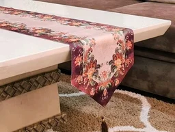 Groki Cotton table Runner ( Brown_16*72 Inch ) - Blue