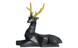 Black Rabbit Pair Decorative showpiece statue for Vaastu Figurine Home Decor Office /Living Room - Deer