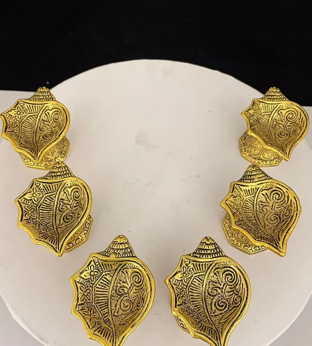 Brass Lotus Diya set of 6/ Brass oil lamp/ Diya For Puja/ Temple and Home Decor / Lakshmi Ganesh pooja Deepak / kamal shape Diya - Lotus