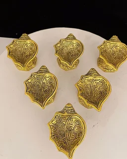 Brass Lotus Diya set of 6/ Brass oil lamp/ Diya For Puja/ Temple and Home Decor / Lakshmi Ganesh pooja Deepak / kamal shape Diya - Peacock