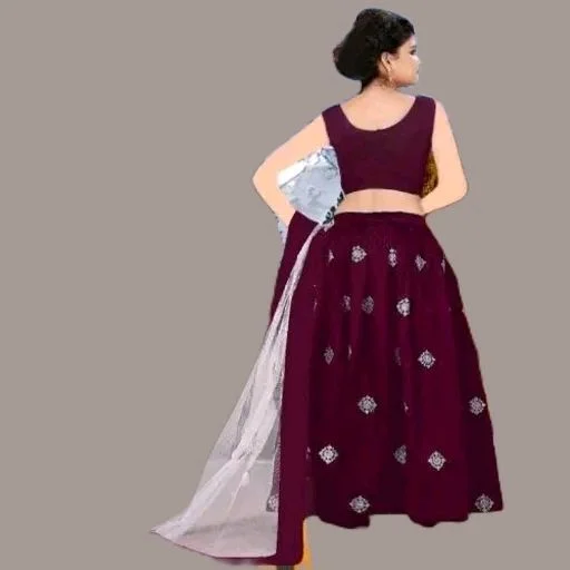 Girl's Embroidered Lahenga Choli with Dupatta Set- Kids Ethnic Wear (3-8 years) - 5-6yrs