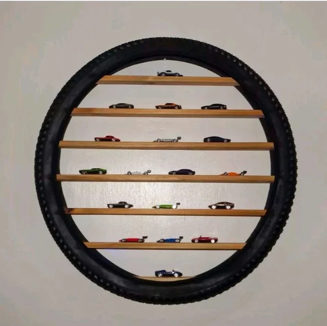 SHOP ART Coolwheel 24" LED Wall Hanging Car Display- Hot Wheels & Match Box Room Decor - Pink