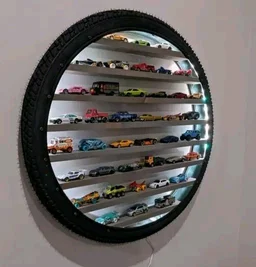 SHOP ART Coolwheel 24" LED Wall Hanging Car Display- Hot Wheels & Match Box Room Decor - Pink