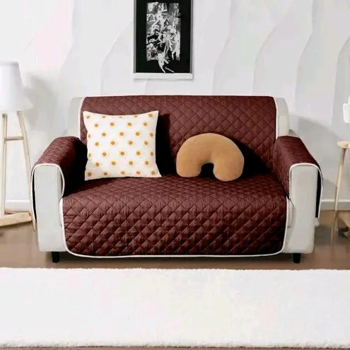 Reversible Single Seater Sofa Cover Set In Dual Colour - Persian Blue