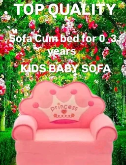 Kids Baby sofa cum bed 0-3 Years - Free Size, Baby Pink, Fiber, Sofa Cum Bed, Pack of 1