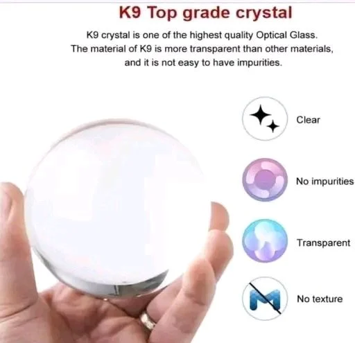3D Crystal Ball Lamp Light with Wooden Base Perfect For Home Decor Kid's Gift (Galaxy Light) - Lord Ganesh