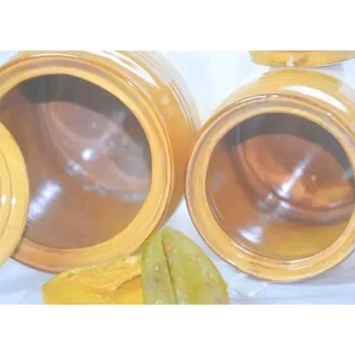 Ceramic Pickle Jars Set Of 3 Multiple Sizes With Lids | Traditional Achar Bharani Container, Small ,medium,large
