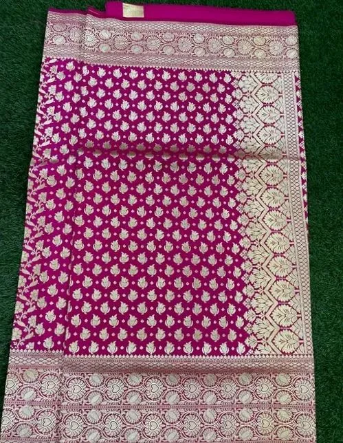 Pink Banarsi Saree With Running Blouse