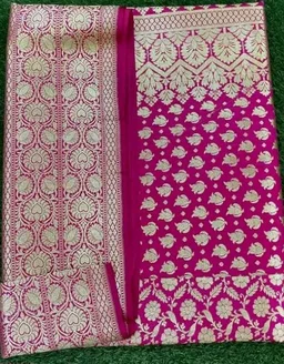 Pink Banarsi Saree With Running Blouse