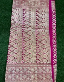 Pink Banarsi Saree With Running Blouse