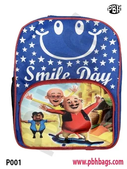 PBH Pbh P001 Smile day Small 14*12*5 Picture Backpack - 12*10*4 Inches, Blue