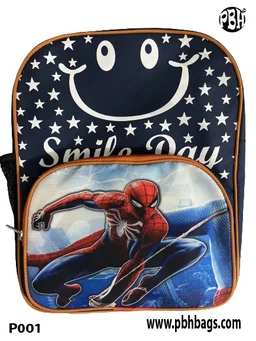 PBH Pbh P001 Smile day Small 14*12*5 Picture Backpack - 12*10*4 Inches, Dark Blue