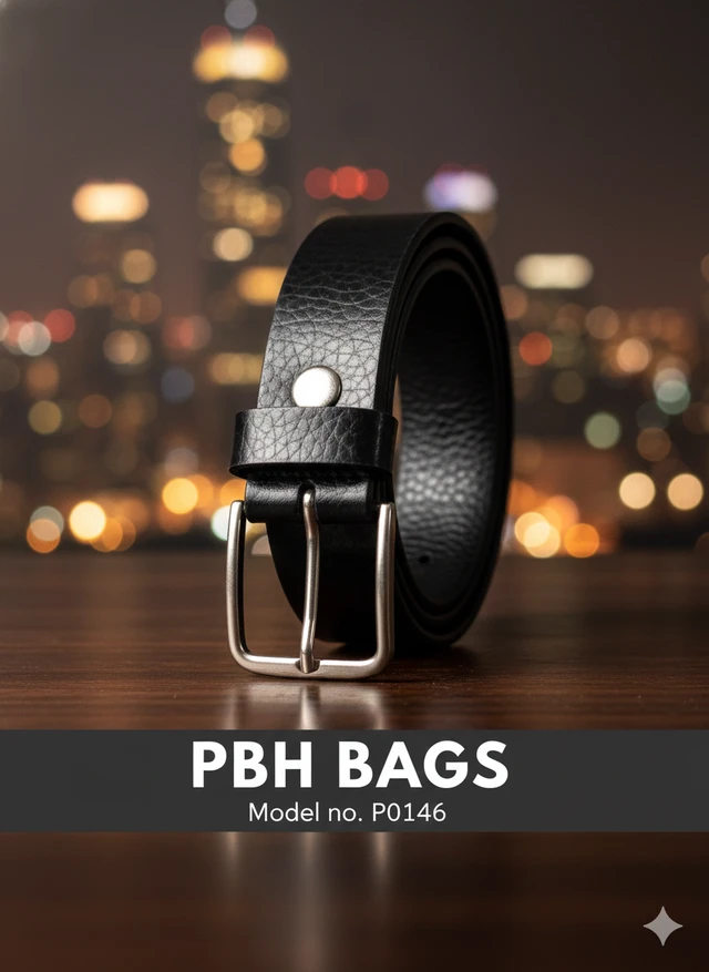 PBH BAGS | Textured Classic Pin-Buckle 1.25 Inches Width Belt (Model No. P0146) - Diesel
