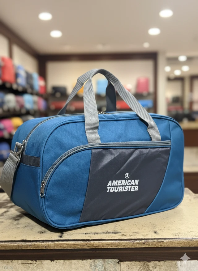AMERICAN TOURISTER PBH p099 American Tourister Red & Black Duffel Bag 20*16*10 - Deep Sapphire, 20*16*10