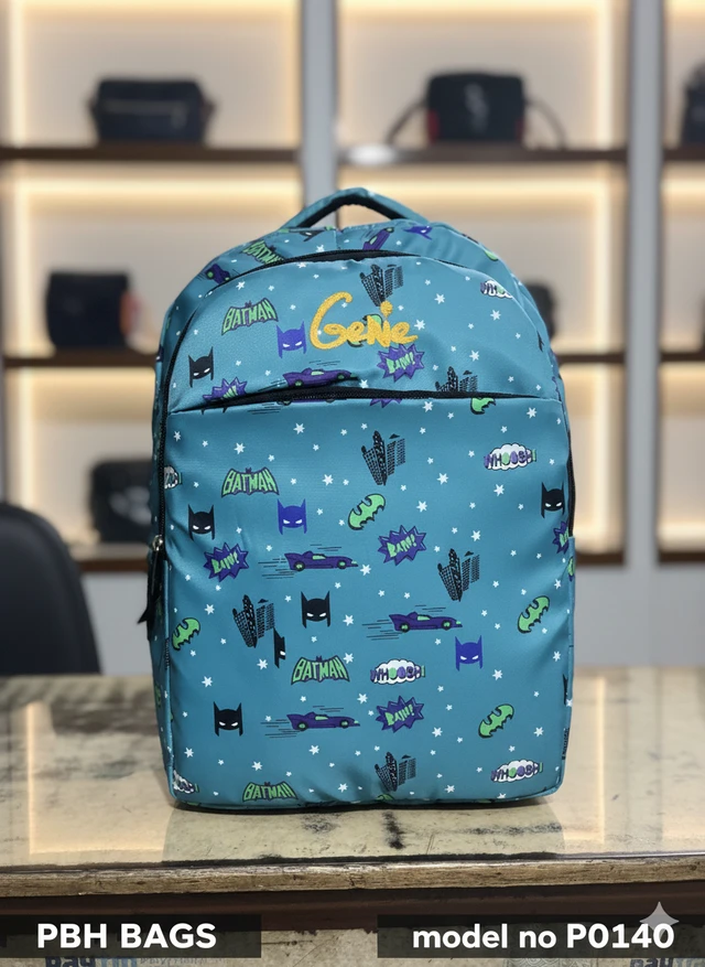 PBH BAGS P0140 Vibrant Multi-Compartment Kids' School Backpack with Ergonomic Padded Straps 18*14*6 - Malibu, 18*14*8