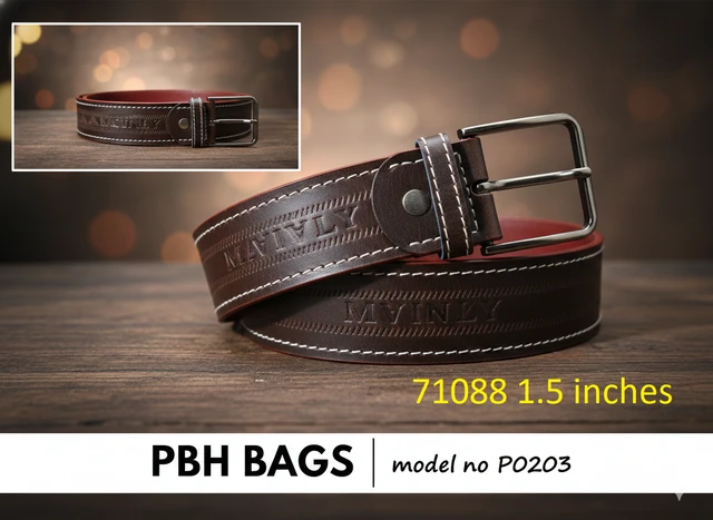 PBH Bags | Urban Artisan Stitched Leather Belt P0203