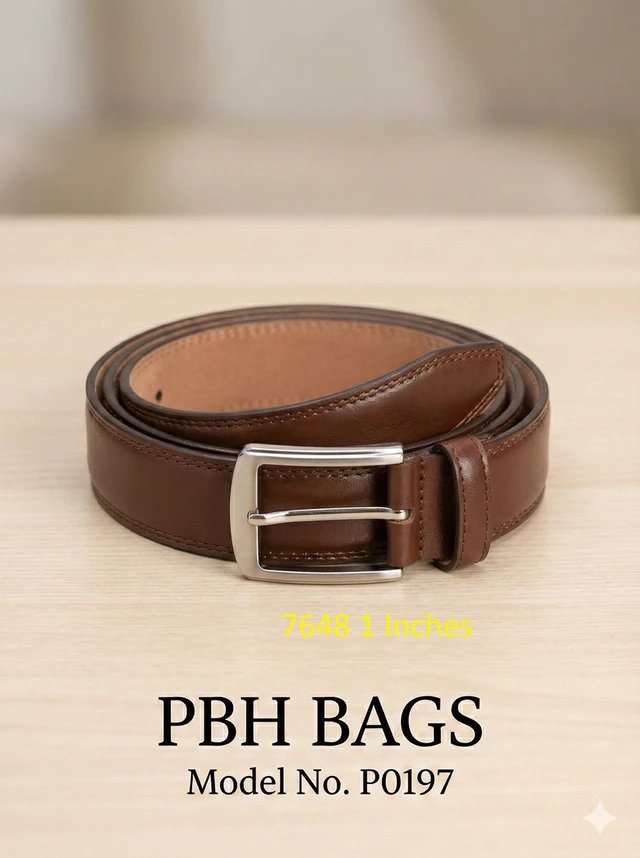 PBH Bags | Professional Series Brown Leather Belt 1 Inches P0197