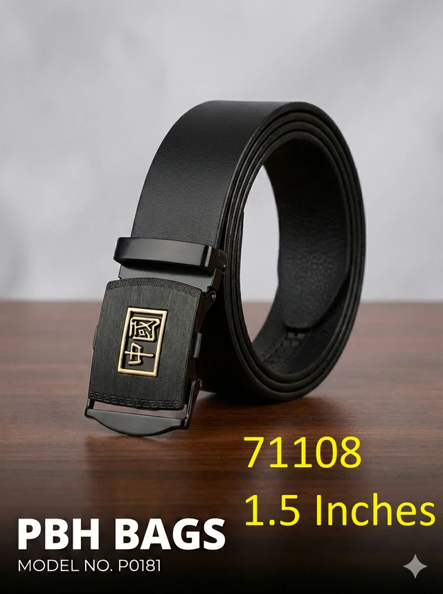 PBH P0181 PBH Bags | Elite Auto-Lock Men's Leather Belt